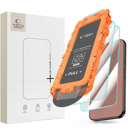 SZKŁO HARTOWANE TECH-PROTECT QUICK SET+ 2-PACK GOOGLE PIXEL 9 PRO XL / 10 PRO XL / 11 PRO XL CLEAR