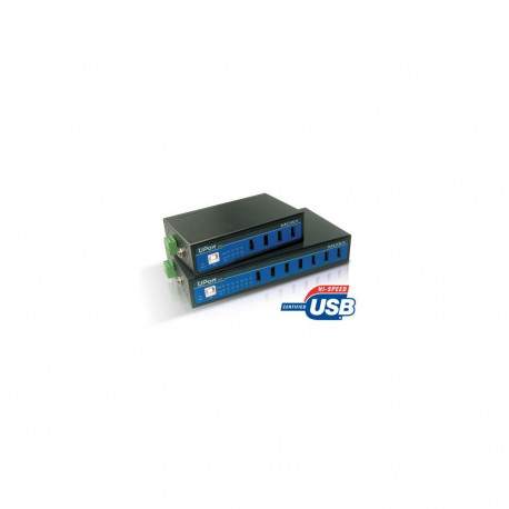 Tööstuslik USB 2.0 hub, 4 porti, 15 KV ESD Level 4 kaitse, 2 x 12 - 40 VDC toide