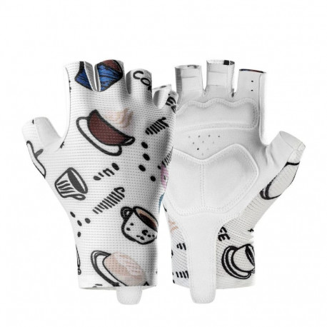 Rockbros Rockbros S389 Women's Short Shock Absorbing Cycling Gloves L - White