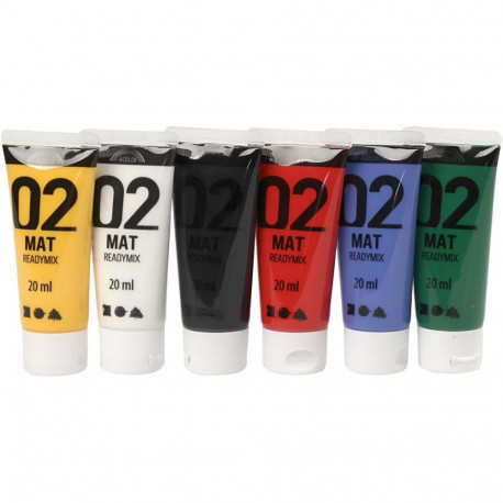 Akrüülvärv, matt, ReadyMix standardvärvid, 6 × 20 ml, Creativ