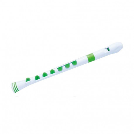 NUVO Recorder+ soprano recorder, white and green