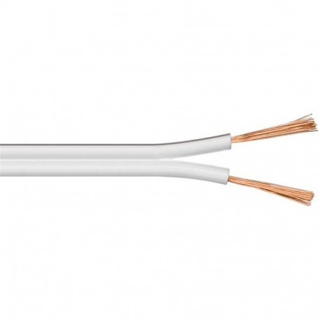 Goobay Speaker Cable, white, OFC CU, 10 m roll, diameter 2 x 0.75 mm2, Eca
