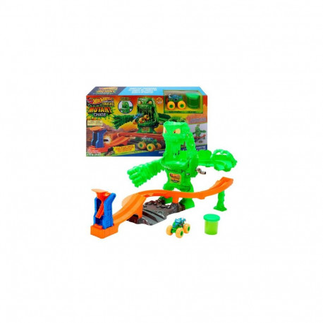 Hot Wheels Monster Trucks Mutant Monster Takedown Playset with Toy Truck & Slime