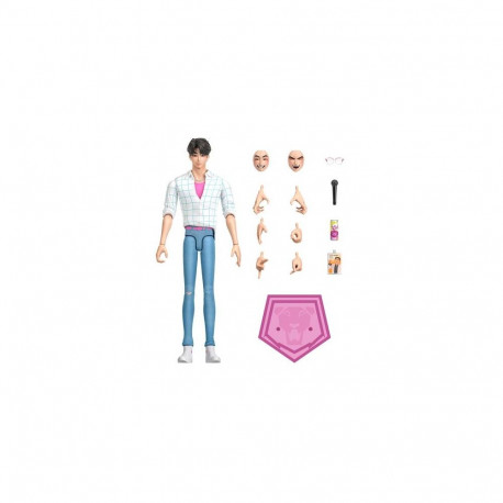 Mattel KPop Demon Hunters Saja Boys Jinu 6.7-inch Action Figure with Accessories & Swappable Fac
