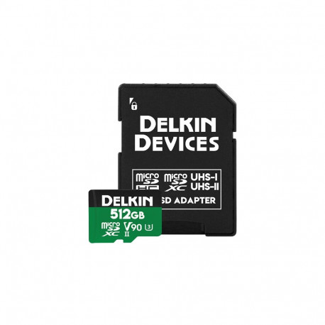 Delkin microSD-mälukaart Power 2000x UHS-II (V90) R300/W250 512GB