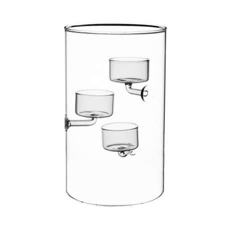 Candle holder LEEDS D12xH20cm 3-piece glass