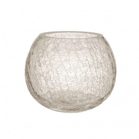Candle holder CRACK D12xH10cm glass