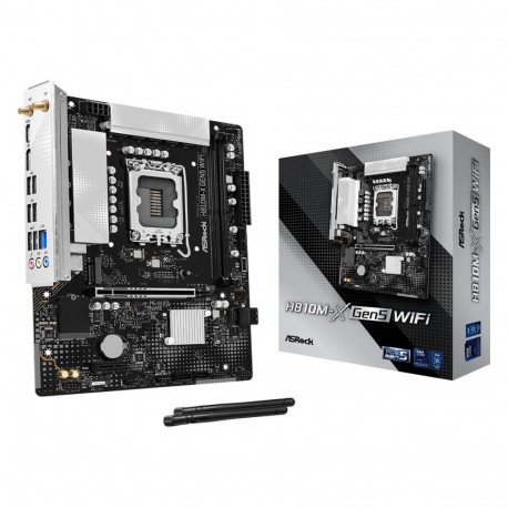 MainboardASROCKIntel H810LGA 1851 (Socket V1)micro ATXRAM DDR5-SDRAM2xSlotsWi-Fi YesBluetooth Yes1xN