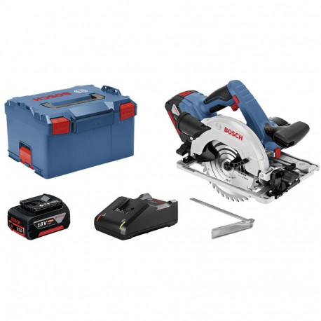Akku-Handkreissäge GKS 18V-57 G Professional, 18Volt (blau/schwarz, 2x Li-Ionen Akku 4,0Ah, in L-BOX