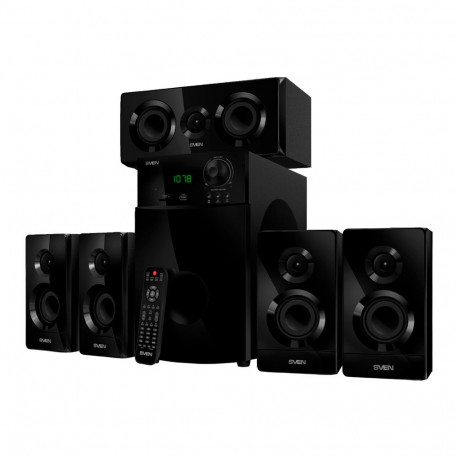 Speakers SVEN HT-210, black (125W, Bluetooth, Optical, Coaxial, FM, USB/SD, Display, RC unit)