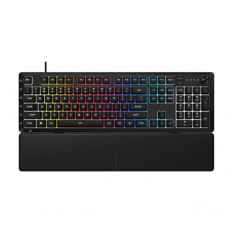 Corsair SKIFF 100 PLUS Wired RGB Membrane Gaming Keyboard, 10-Zoned RGB LED