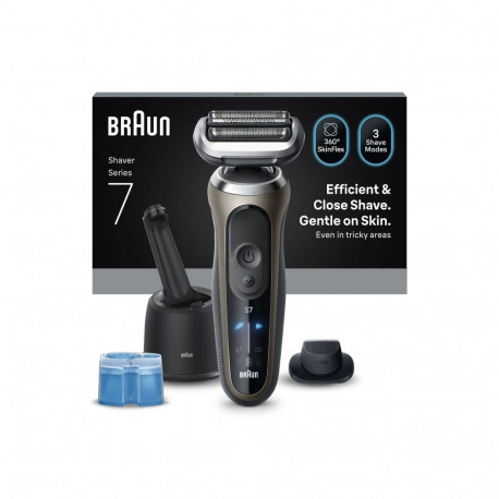 Braun Shaver | 72-C7200cc Series 7 | Operating time (max) 60 min | Wet & Dry | Black/Gold