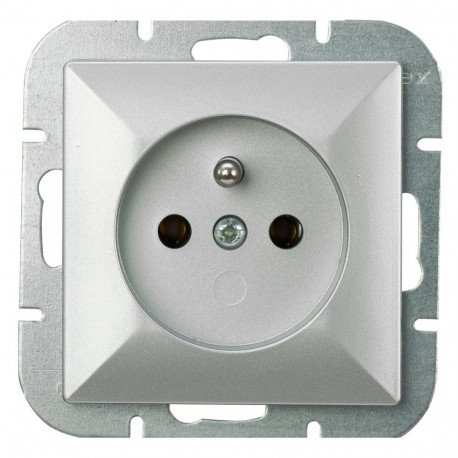Gniazdo wtyczkowe pojedyncze p/t, 2p+z, 16a, 250v (moduł)