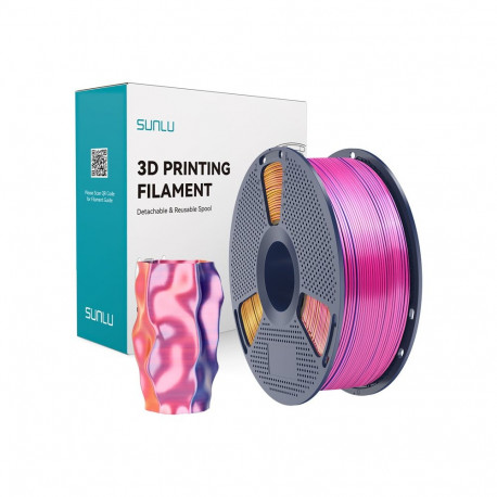 3D Printing Filament - Sunlu PLA+ Silk Tri-Color 1.75mm Red Yellow Blue