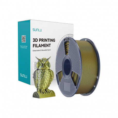 3D Printing Filament - Sunlu PLA+ Silk Dual Color Filament 1.75mm Black/Gold