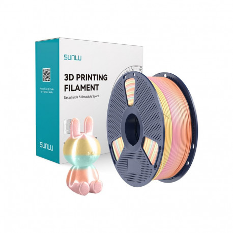 3D Printer Filament - Sunlu PLA+ Silk Filament 1.75 mm 200–210°C Rainbow