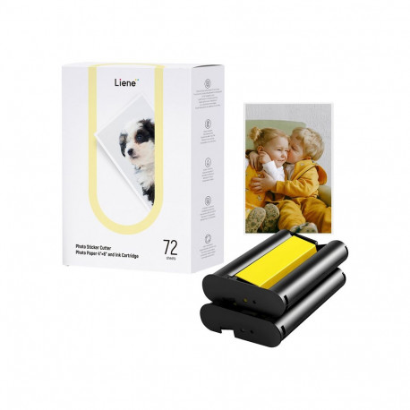 Printing Paper - Liene PixCut 4x6" Adhesive Sheets with 2 Ink Cartridges