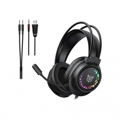 Headphones - ONIKUMA X92 50mm Drivers, RGB Backlighting, USB/3.5mm Black