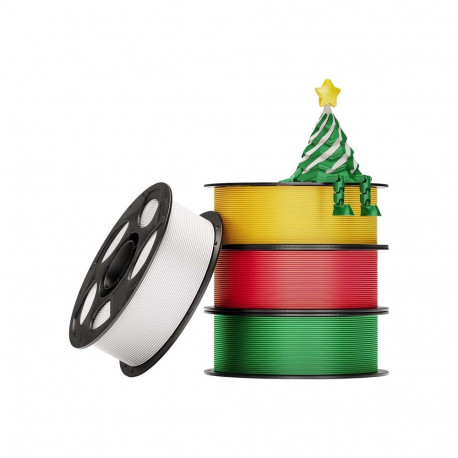 3D Printing Filament - ANYCUBIC Christmas PLA Set (4 pcs, Silk, White, Red, Green, Gold)