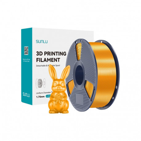 3D Printing Filament - Sunlu PLA+ Silk Filament, Dimensional Accuracy ±0.02 mm, 164 °C, Brass