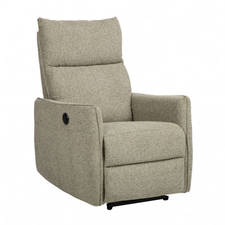Recliner armchair LANDO with electric mechanism, green