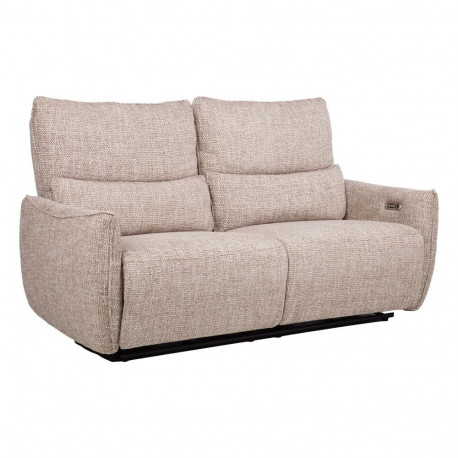 Recliner sofa BASTIAN 3-seater, with electric mechanism, beige
