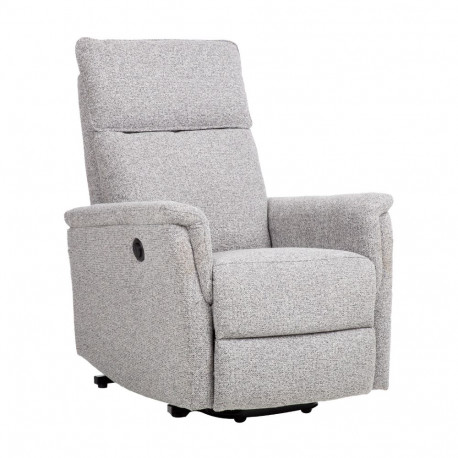 Recliner armchair LEVON with electric lifting mechanism, grey