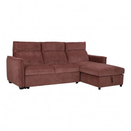 Corner sofa bed SCALA dark pink