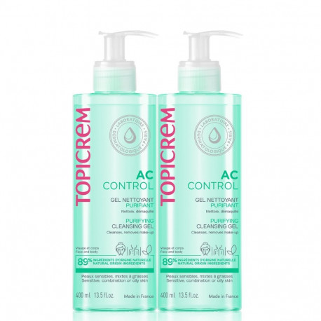 TOPICREM AC puhastav puhastusgeel, 2 x 400ml