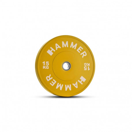 Raskusketas HAMMER Bumper Plate, Yellow, 50mm, 15 kg
