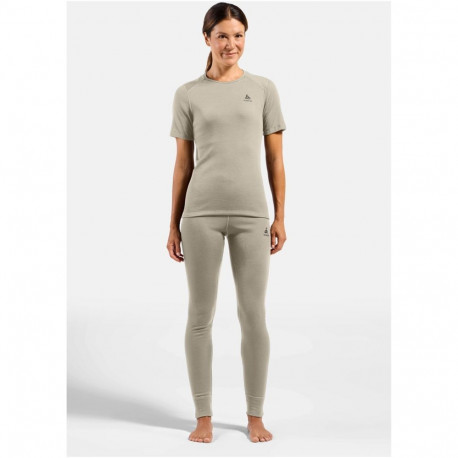 Bielizna termoaktywna z długim rękawem Odlo BL TOP crew neck s/s ACTIVE WARM szara   M