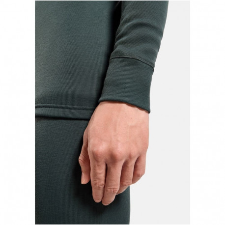Bielizna termoaktywna z długim rękawem Odlo BL TOP crew neck l/s ACTIVE WARM zielona   M