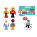 Play figures set moving legs