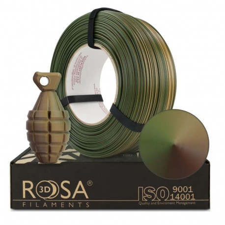 NoName Rosa3D Filaments PET-G Magic Army (Green-Beige-Bronze) 1kg uzpildes materials