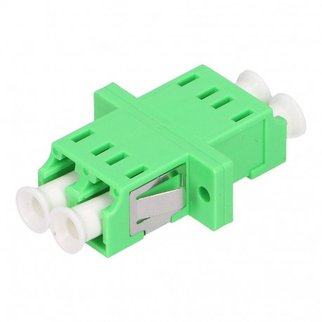 "Adapter LC/APC Single Mode Duplex LC/APC Uncoated Green Single Mode Plastic Ceramic"