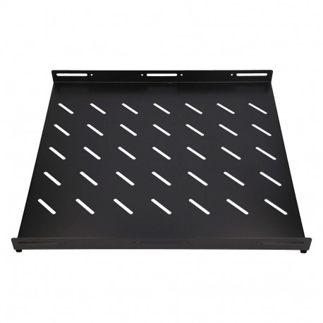 Fikseeritud riiul 1U 600mm 19inch 602 × 472mm 800mm sügavusega kappidele metallist 48.3cm, must