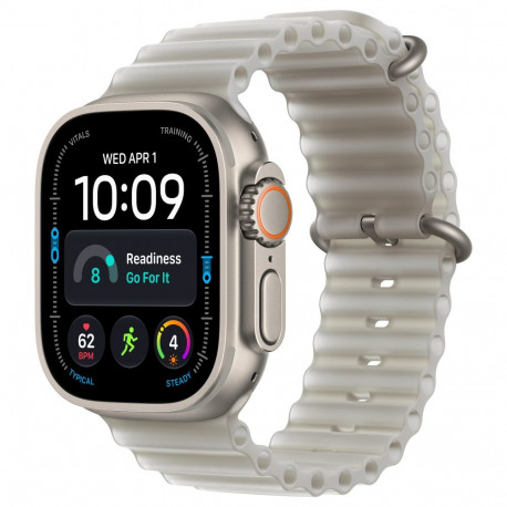 Apple Watch Ultra 4 Titanium Cellular 49mm, naturaalne (ookeanirihm, poolläbipaistev hall)