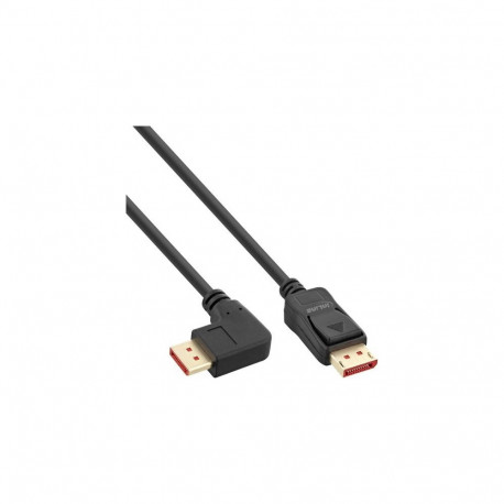 InLine DisplayPort 1.4 cable, 8K4K, right angled, black/gold, 2m