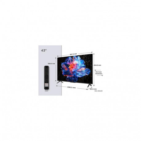 TCL P6K 43P6K TV 109.2 cm (43") 4K Ultra HD Smart TV Wi-Fi Metallic