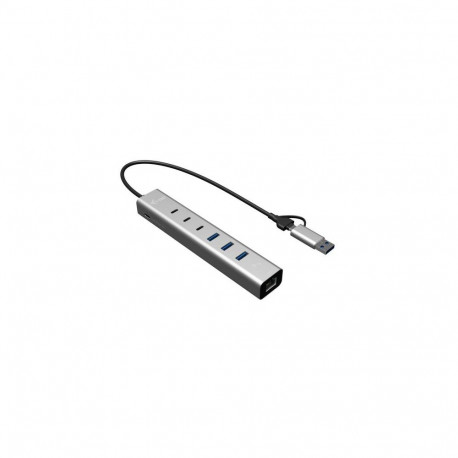 i-tec USB-C/USB-A Metal HUB 6 port (3x USB-C, 3x USB-A), LAN, Power Delivery 85W