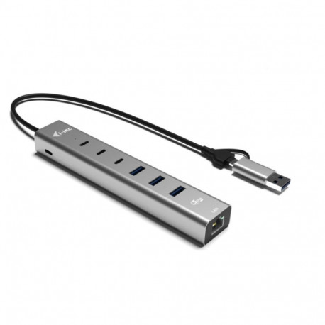 USB-C/USB-A metallist jaotur 6 pordiga 3xUSBc/3xUSBa