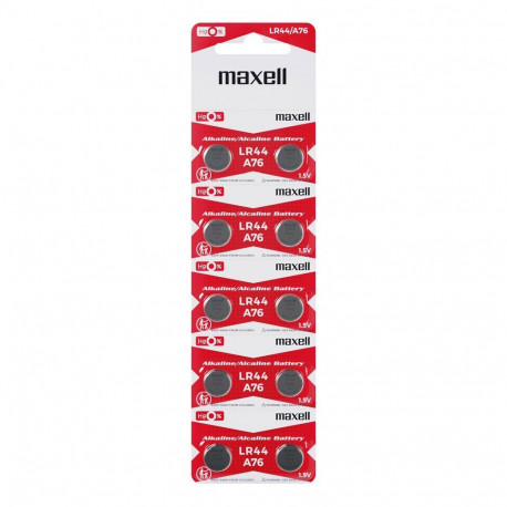 Battery - Maxell G13 LR44 Alkaline 1.5V 10Pcs