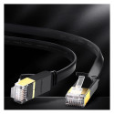 Network Cable - Ugreen Cat 7 Ethernet Cable 10Gbps 10m Flat Design Black