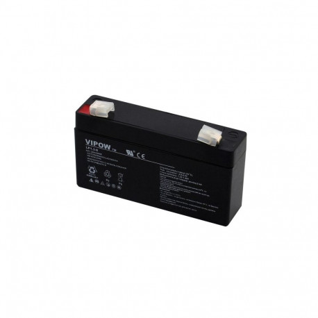 Battery - AGM Vipow 6V 1.3Ah Sealed Lead-Acid Battery, Maintenance-Free, Black