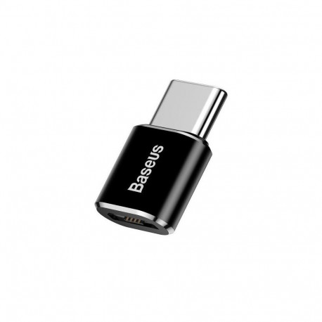 Adapter - Baseus CAMOTG-01 Micro USB To USB-C Converter, 2.4A Charging, Black