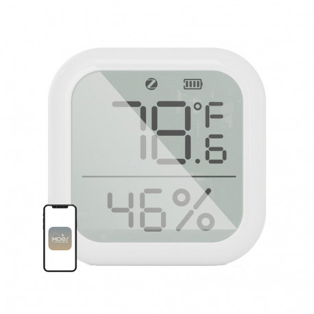 Temperature and Humidity Sensor - MOES ZSS-KB-TH-LF-C-MS Zigbee LCD -10°C to 50°C 0% to 99% RH CR203