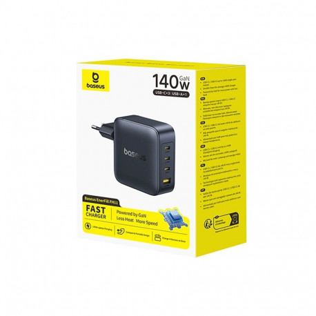 Wall Charger - Baseus EnerFill FH11 140W 4-Port GaN Charger E0121J00