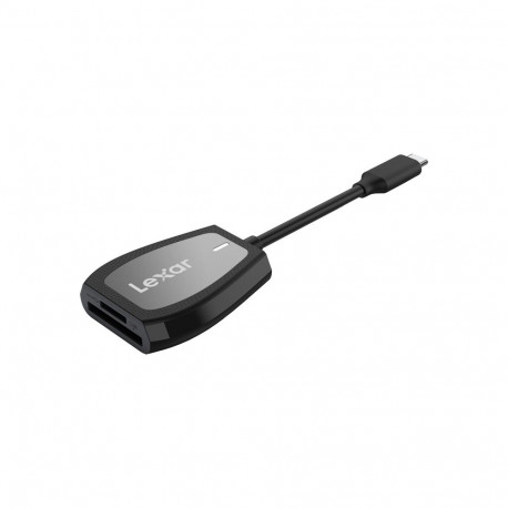Memory Card Reader - Lexar LRW470U-RNHNG USB-C UHS-II SD/microSD Reader 312 MB/s LED