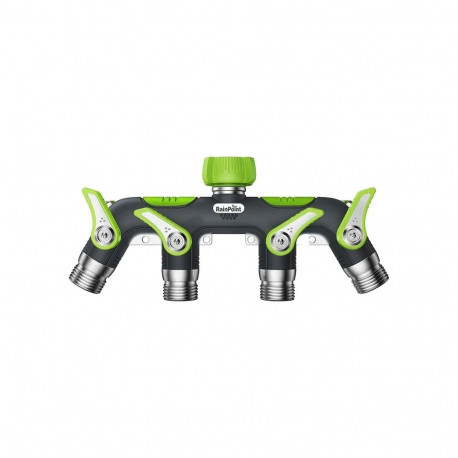 Garden Hose Manifold - RainPoint DZ04 4-Channel Black And Green