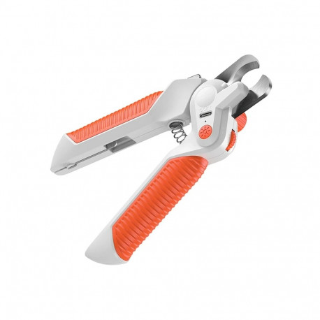 Pet Nail Clipper - Rojeco RK97 With Dual LED Lighting, Stainless Steel Blades, Retractable Nail File